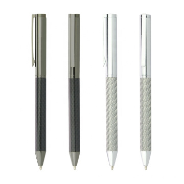 Rodillo de fibra de carbono Pen Pen Logotipo de grabado de lujo con caja de regalo de bolígrafo de fibra de carbono
